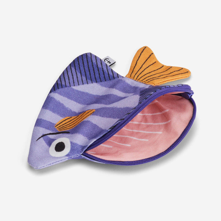 Don Fisher Geldbörse Baumwolltäschchen | Silberflossenblatt lila | Moonyfish llilac | Täschchen bei Nauli and Stories