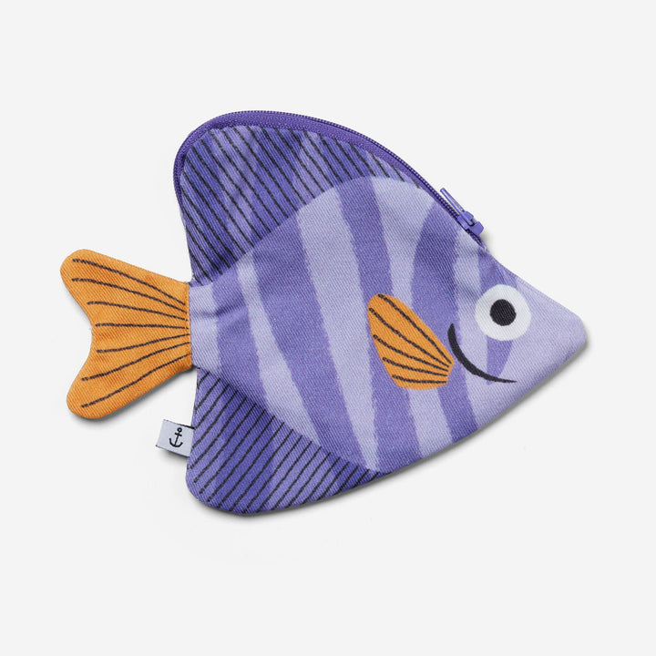 Don Fisher Geldbörse Baumwolltäschchen | Silberflossenblatt lila | Moonyfish llilac | Täschchen bei Nauli and Stories