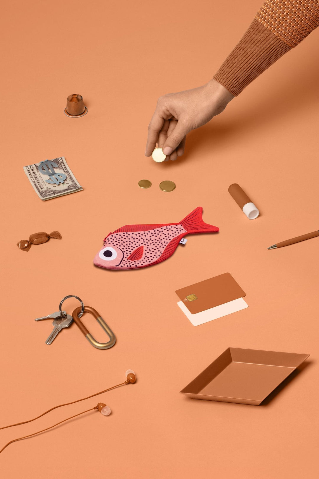 Don Fisher Schlüsseltäschchen Pink Sweeper Fisch | Schlüsseltäschchen bei Nauli and Stories