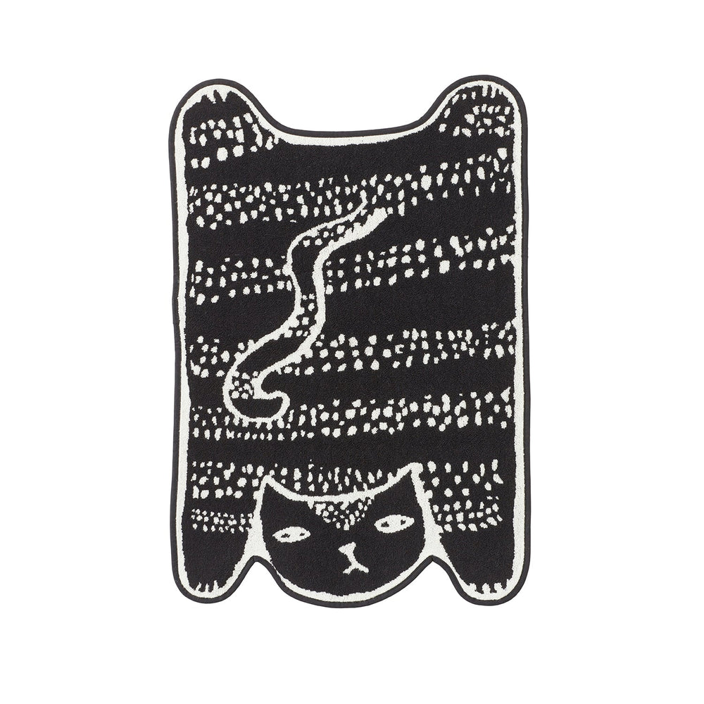 Donna Wilson Badematte Katze schwarz weiß