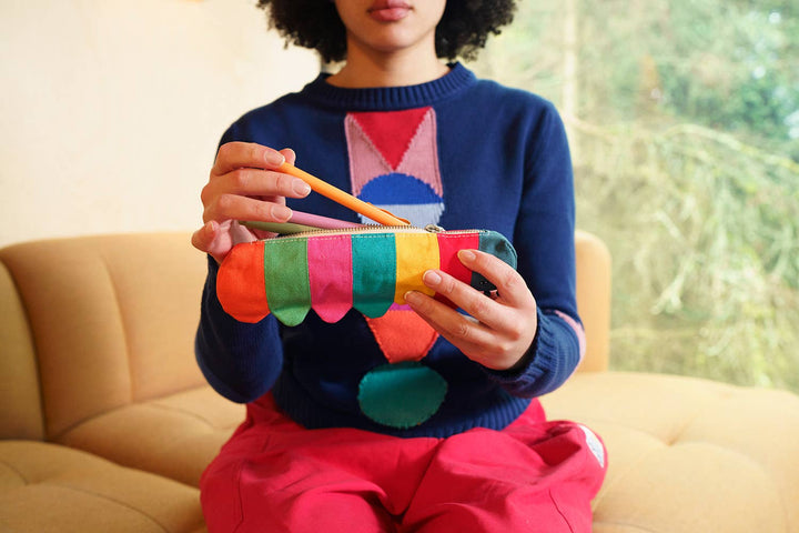 Donna Wilson Casey Caterpillar Pencil Case bei Nauli and Stories