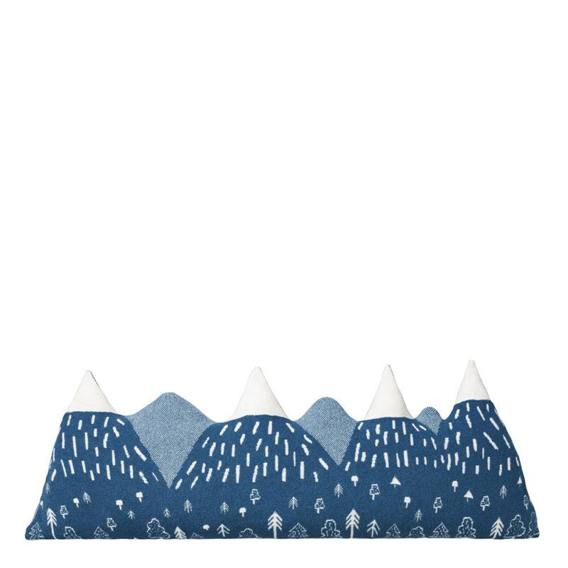 Donna Wilson Kissen Mountain Peak Bolster Cushion - Riesenkissen blaue Berge