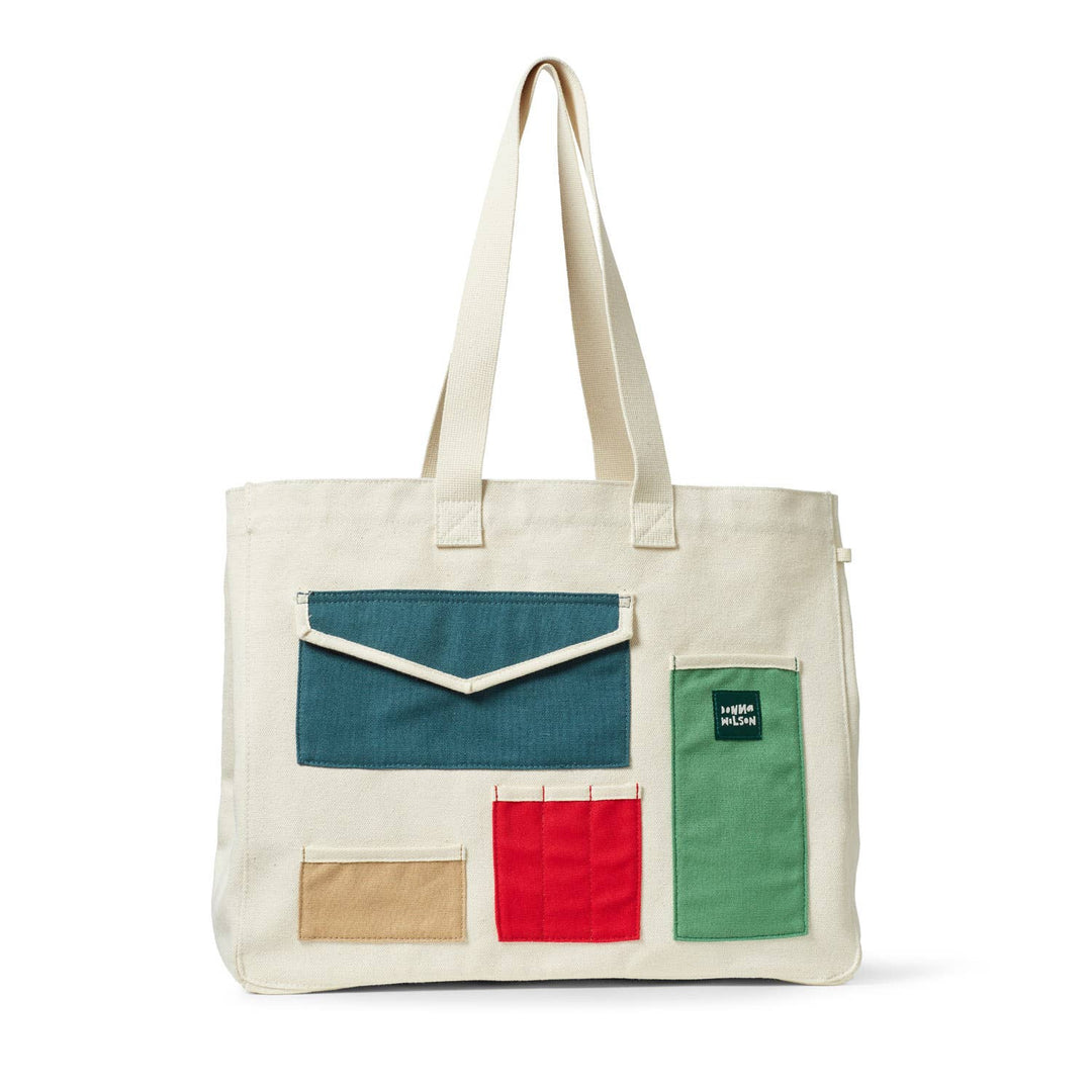 Donna Wilson Large Pocket Patch Cotton Shopper bei Nauli and Stories
