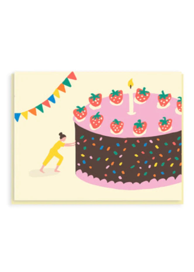 Emma Cooter Draws Geburtstag Geburtstagskarte - Pushing Cake