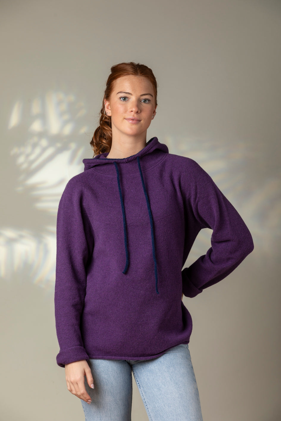 Éribe Corry Hoody Sweater Aubergine