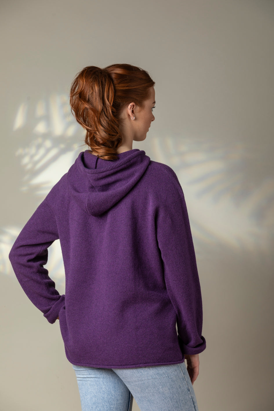 Éribe Corry Hoody Sweater Aubergine