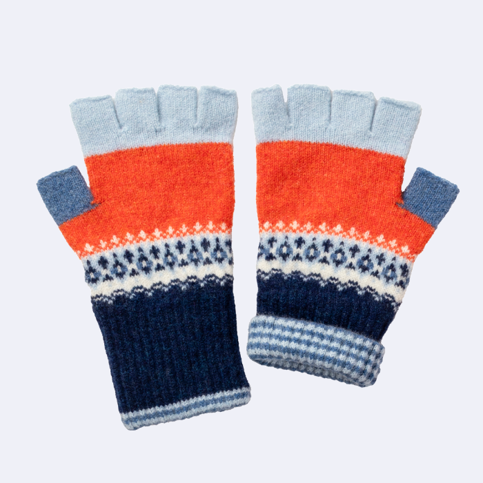 Eribé Handschuhe Alloa Fingerless Gloves Blue-Bella bei Nauli and Stories