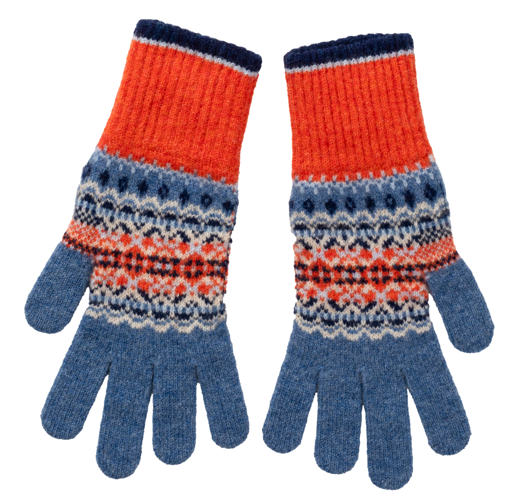 Alloa Gloves „Blue-Bella“ – Fingerhandschuhe in Rot & Blau von Eribé – Nauli