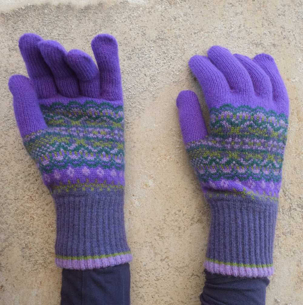 Éribe Handschuhe Handschuhe aus reiner Wolle - Alloa Violetta
