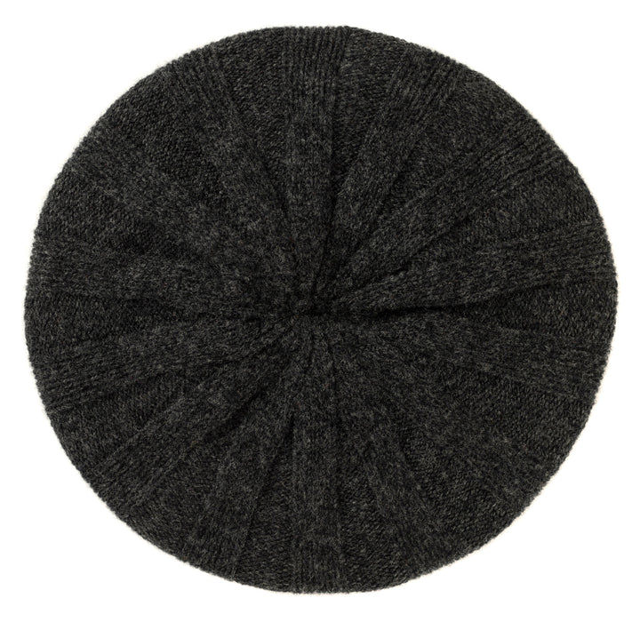 Eribé Mütze Bowden Rib Beret Charcoal bei Nauli and Stories