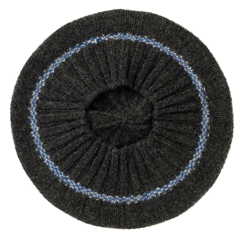 Eribé Mütze Bowden Rib Beret Charcoal bei Nauli and Stories