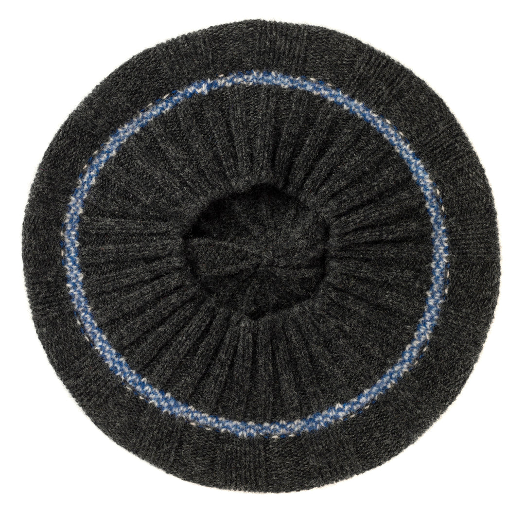 Eribé Mütze Bowden Rib Beret Charcoal bei Nauli and Stories