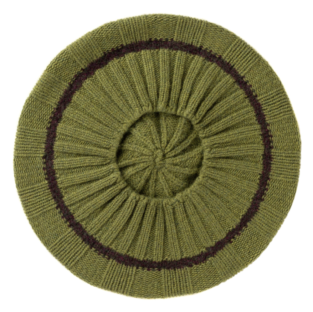 Eribé Mütze Bowden Rib Beret Greenbean bei Nauli and Stories