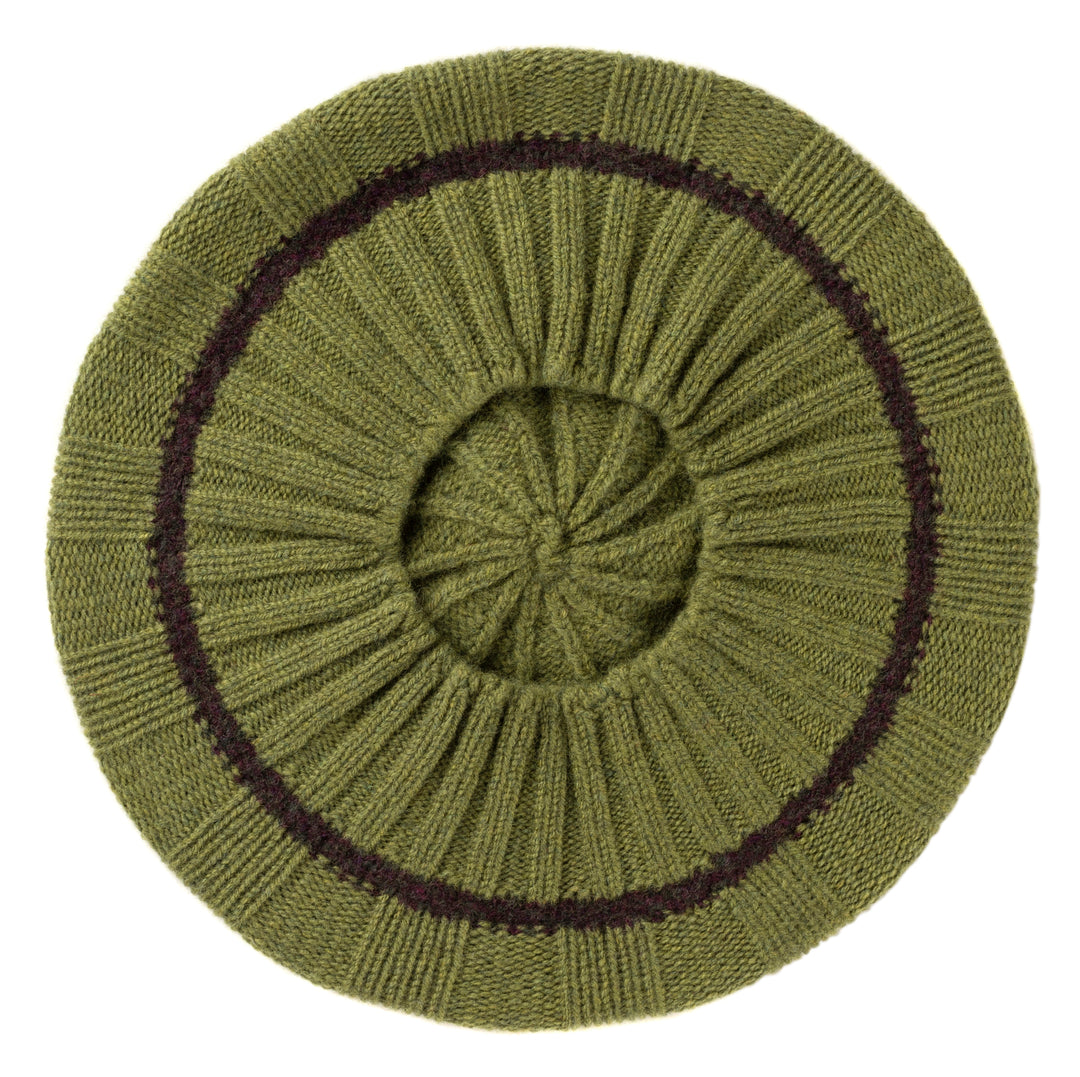Eribé Mütze Bowden Rib Beret Greenbean bei Nauli and Stories