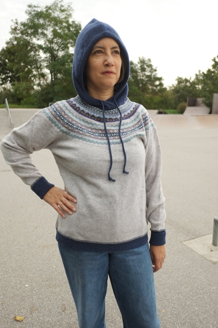 Éribe Pullover Damenpullover mit Kapuze Alpine Arctic