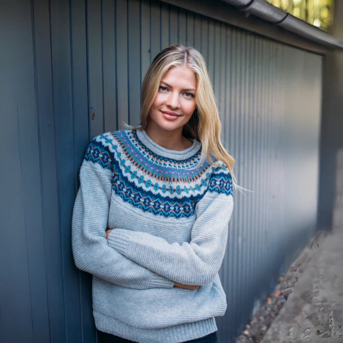Eribé Pullover Damenpullover aus reiner Wolle - Stonybrek Arctic bei Nauli and Stories