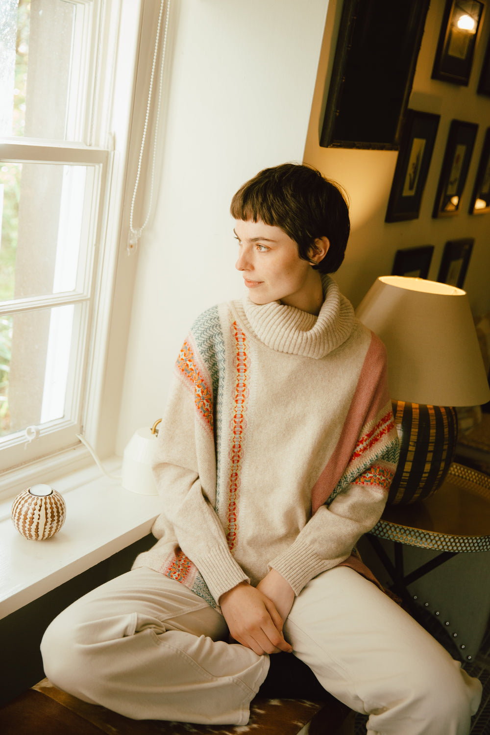 Eribé Pullover Montrose Cowl Sweater Honey bei Nauli and Stories