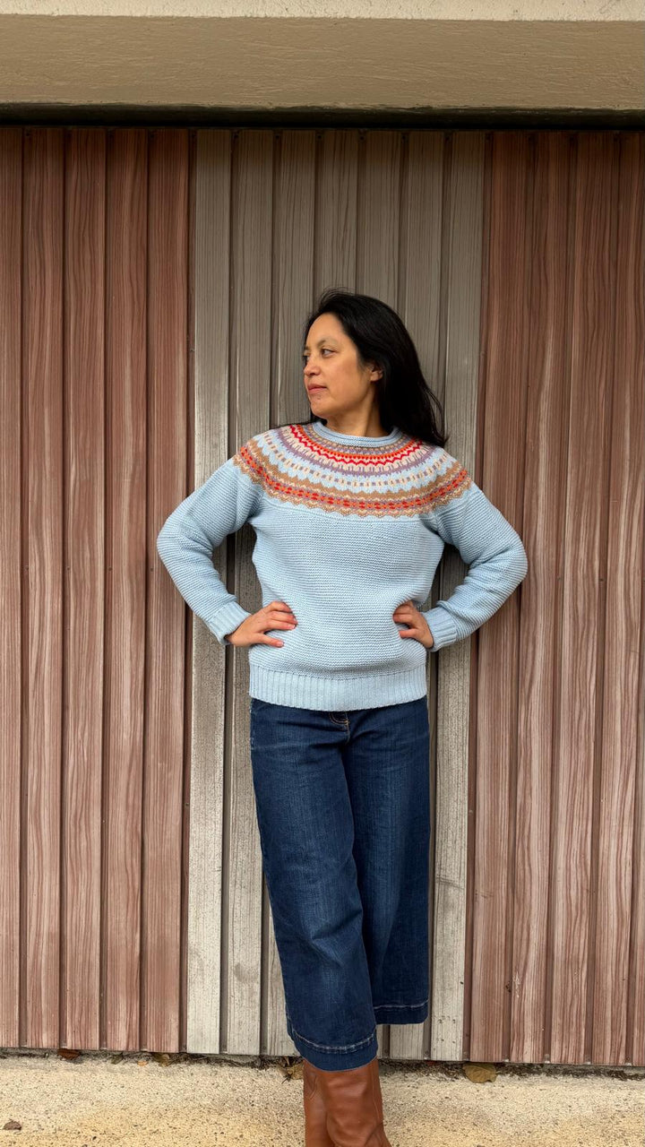 Eribé Pullover Stoneybrek Sweater Cornflower bei Nauli and Stories
