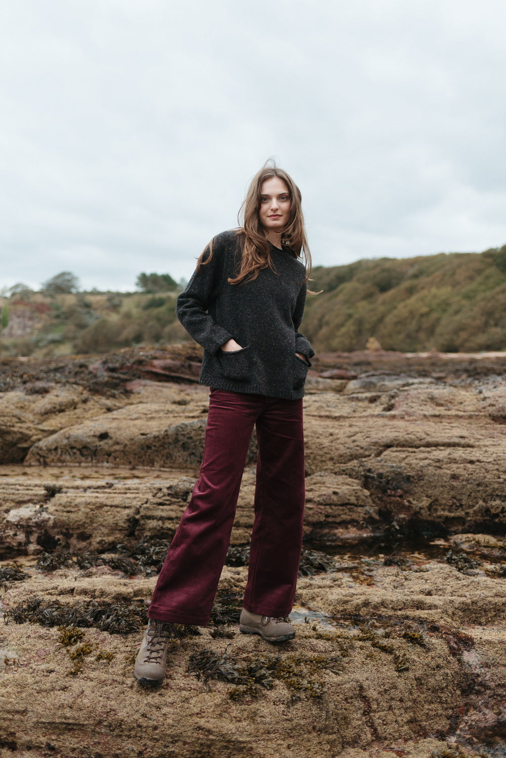 Eribé Pullover Tweed Nep Sweater (P4354) (XS, Gravel) bei Nauli and Stories