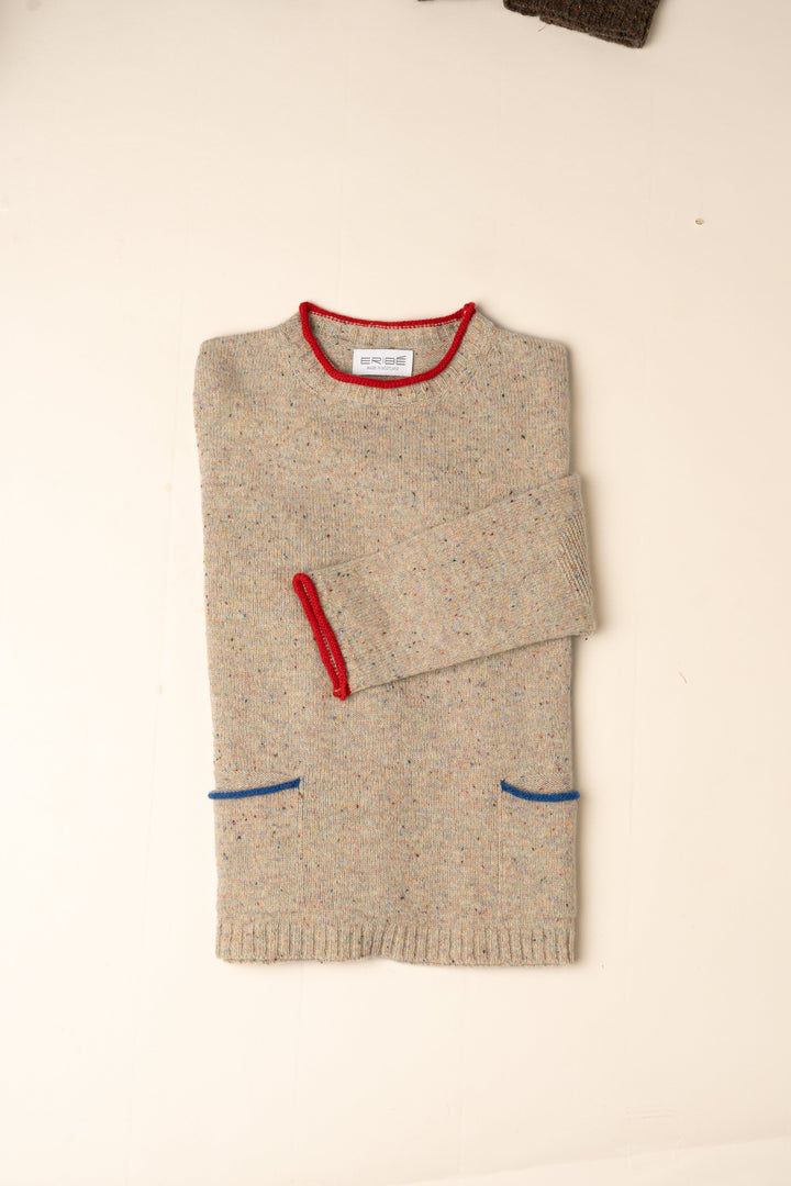 Eribé Pullover Tweed Nep Sweater Sand bei Nauli and Stories