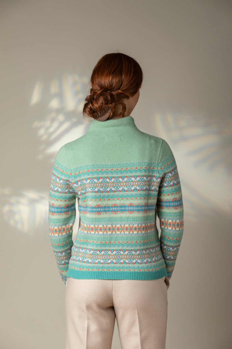 Éribe Pullover Winterpullover Kinross High Neck Sweater Opal