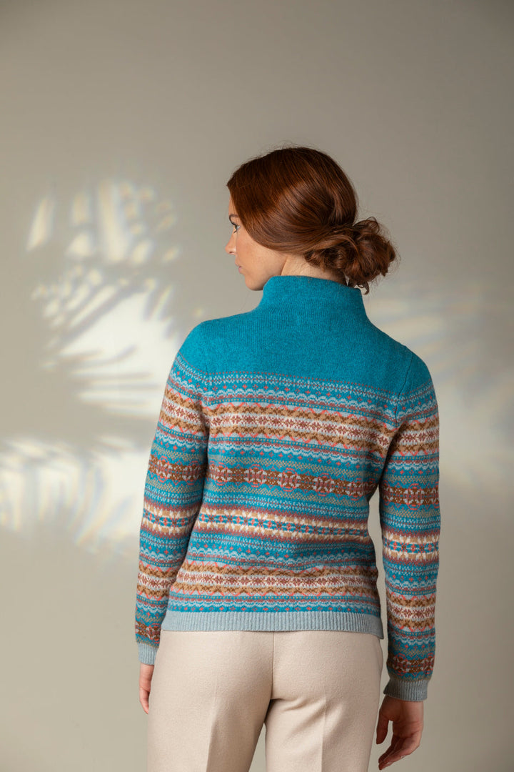 Éribe Pullover Winterpullover Kinross High Neck Sweater Topaz