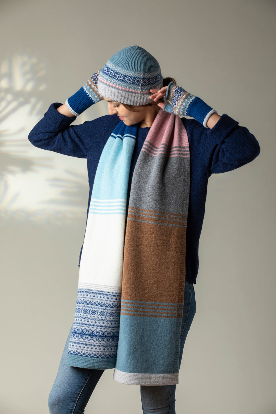 Éribe Schal Alloa Stripe Scarf Dew