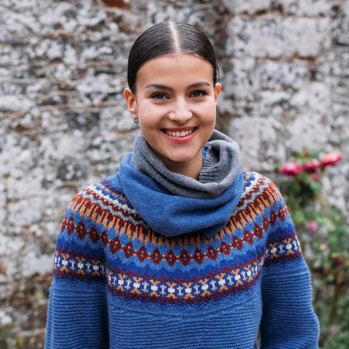 Eribé Schal Bowden Colour Block Snood Denim bei Nauli and Stories