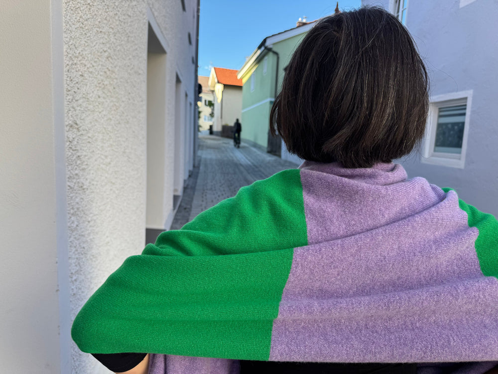 Eribé Schal Bowden Colour Block Stole Dahlia bei Nauli and Stories