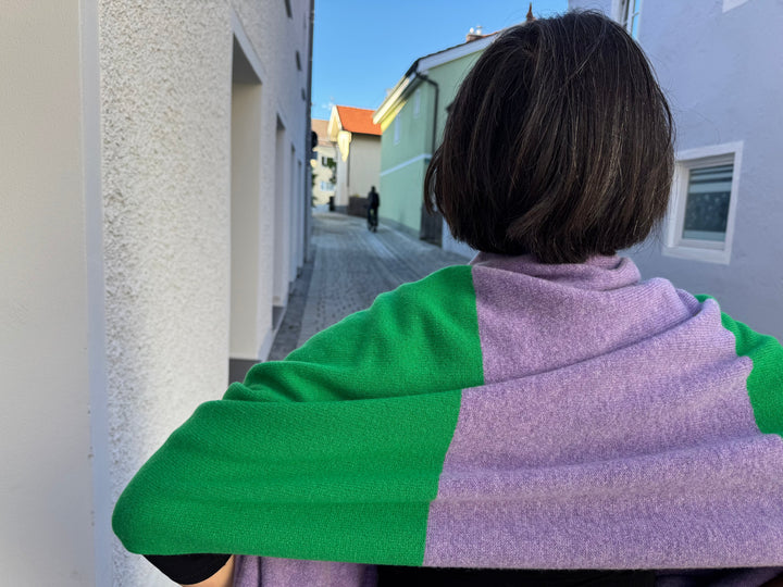 Eribé Schal Bowden Colour Block Stole Dahlia bei Nauli and Stories