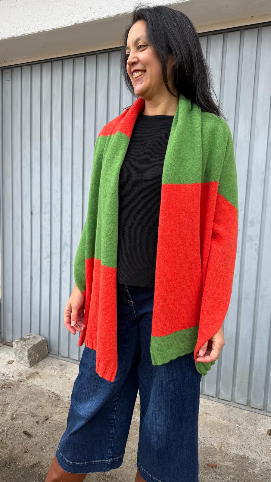 Eribé Schal Bowden Colour Block Stole Water Lily bei Nauli and Stories