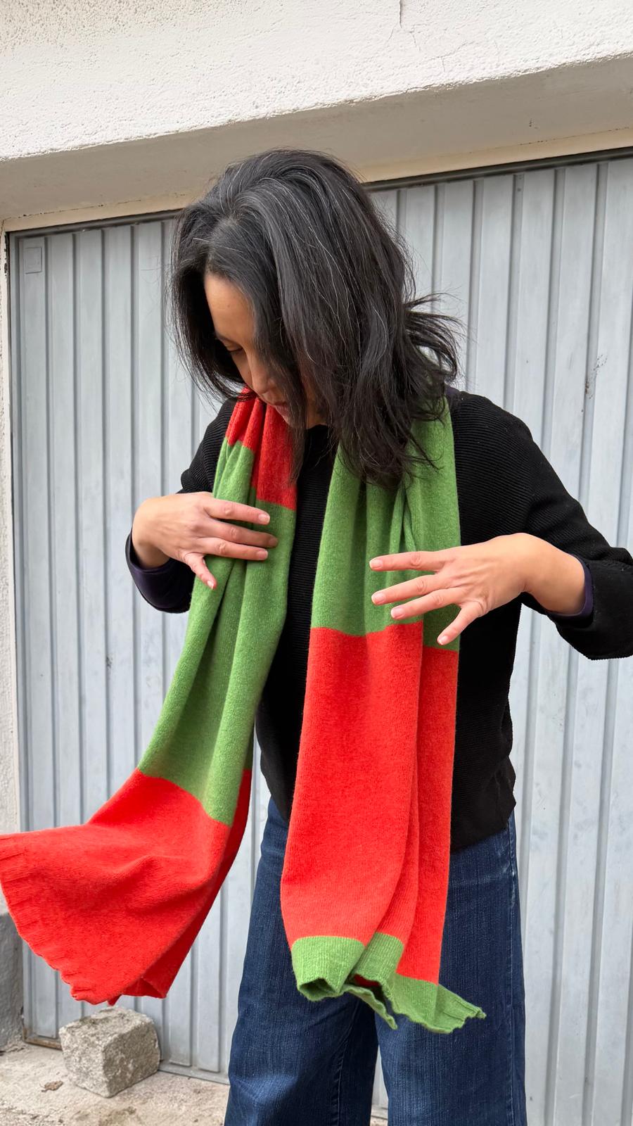 Eribé Schal Bowden Colour Block Stole Water Lily bei Nauli and Stories