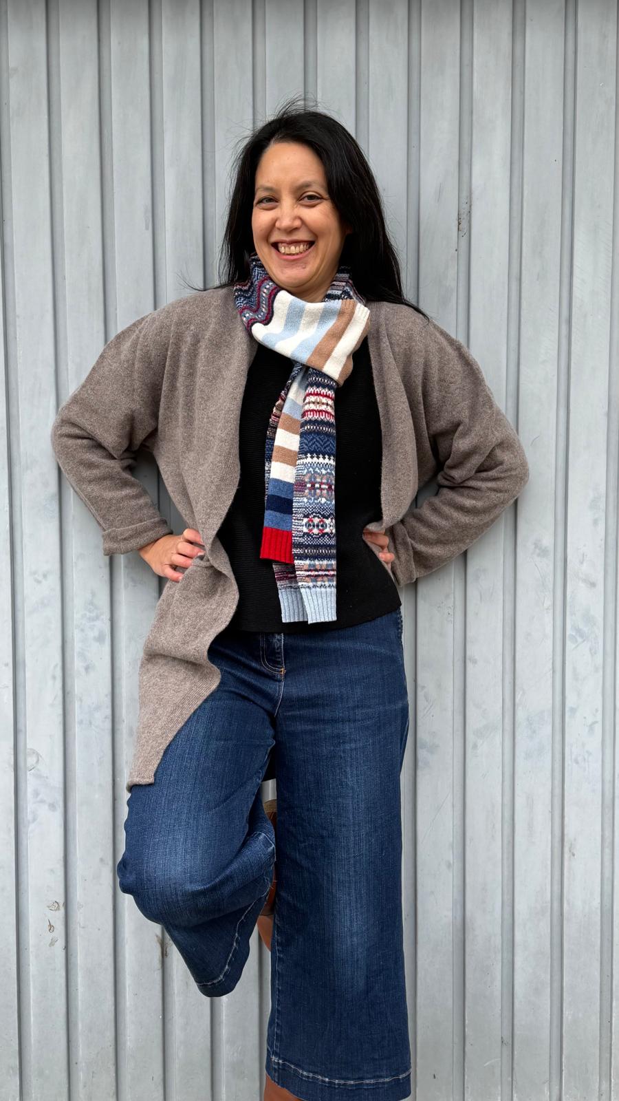 Eribé Schal Stobo Scarf Navy-Reflection bei Nauli and Stories