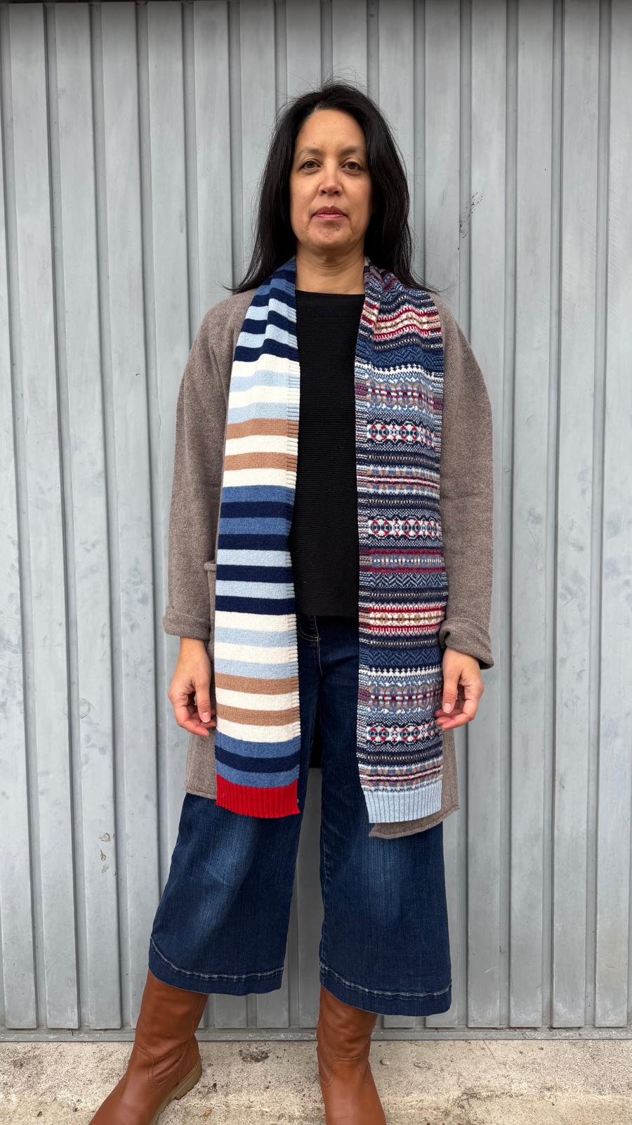 Icon Stobo Stobo Scarf Navy-Reflection – Nauli