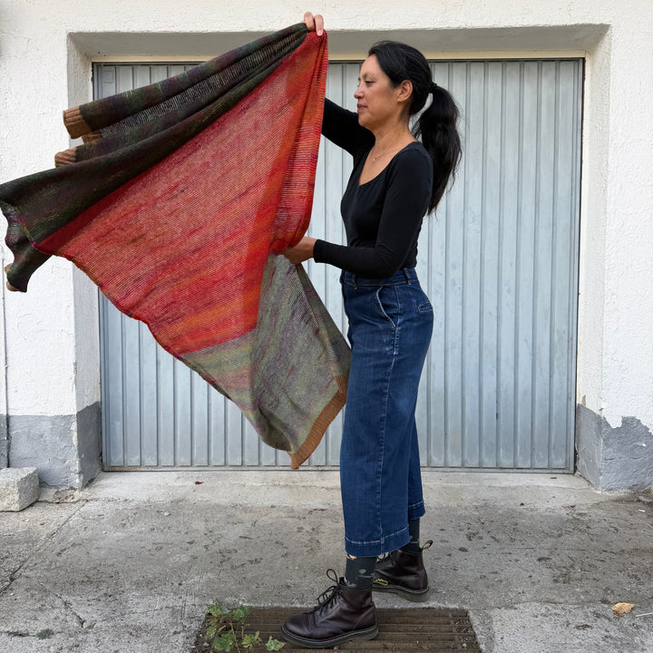Eribé Schal Treeline Wrap | Breamar | breiter Schal aus Lammwolle und Kid Mohair bei Nauli and Stories