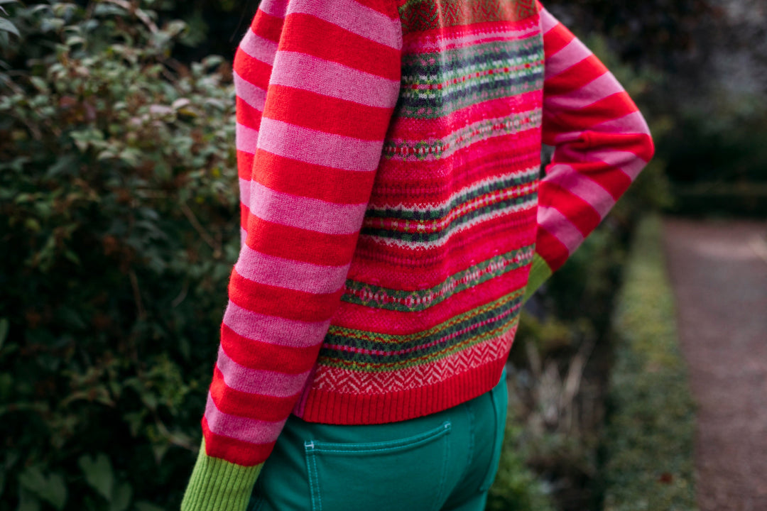 Éribe Stobo Fairisle Sweater (Reversible) Rosa