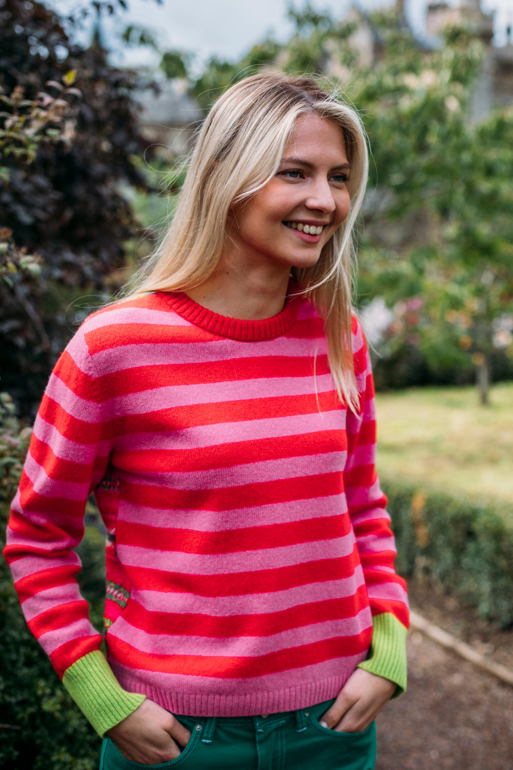 Éribe Stobo Fairisle Sweater (Reversible) Rosa