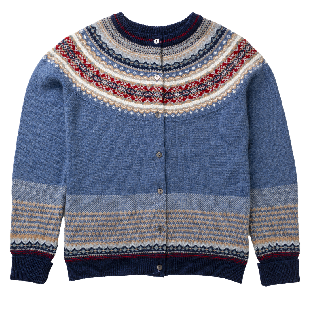 Eribé Strickjacke Alpine Cardigan Blue Morning bei Nauli and Stories