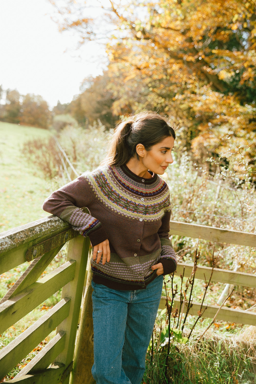 Eribé Strickjacke Alpine Cardigan Heather bei Nauli and Stories