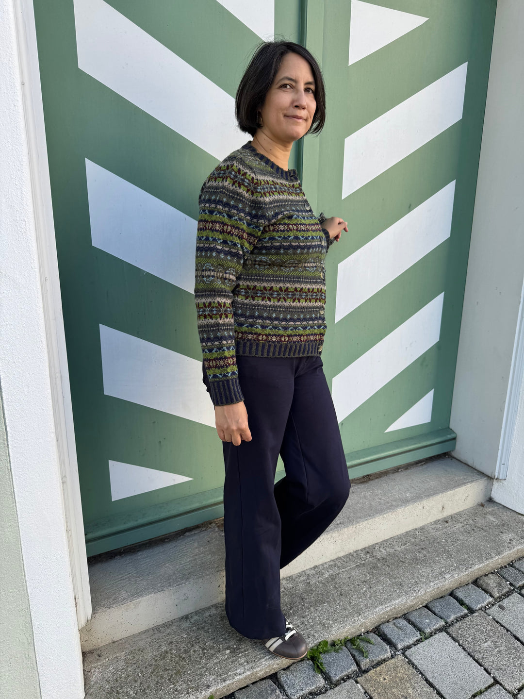Eribé Strickjacke Kinross Cardigan Loden bei Nauli and Stories