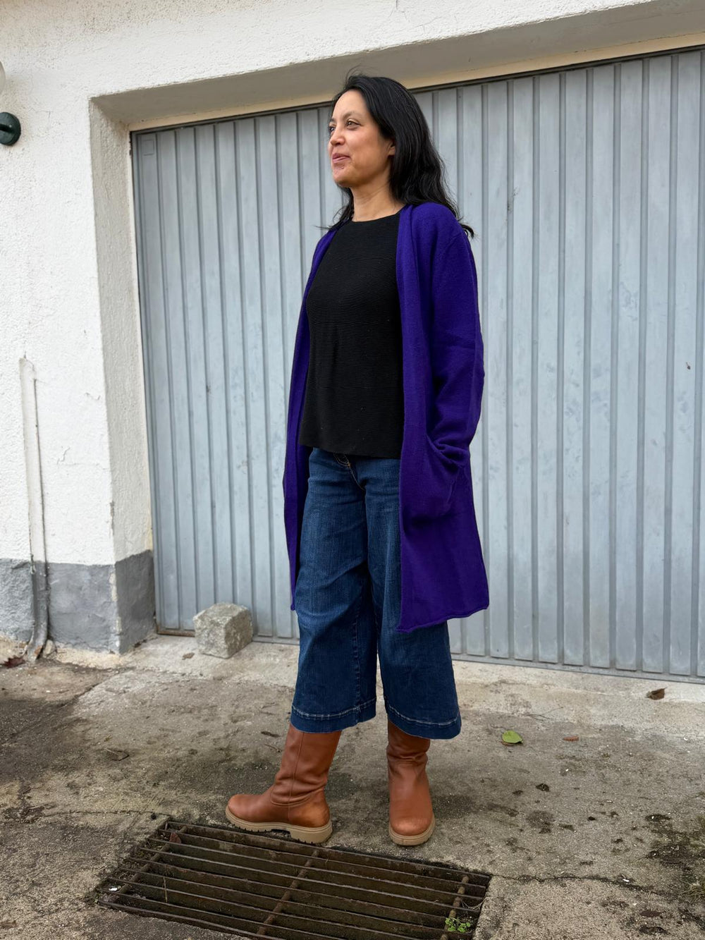 Eribé Strickmantel Strickmantel Corry Long Cardigan Nightfall bei Nauli and Stories