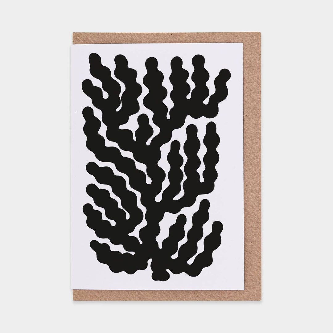 Evermade Trauerkarte Coral #009 Black Greetings Card