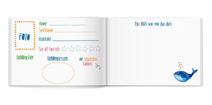 Frau Ottilie Erinnerungsbuch Kindergartenfreundebuch Tiere bei Nauli and Stories
