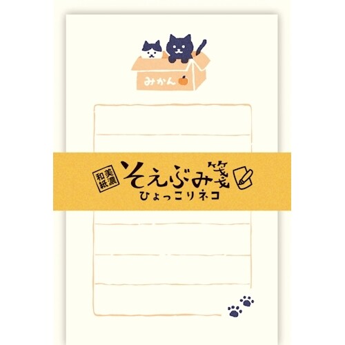 Furukawa Shiko Briefpapier Mini Briefpapier - zwei Katzen im Karton bei Nauli and Stories