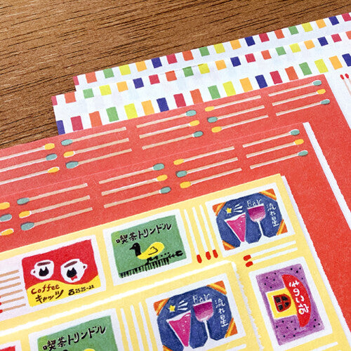 Furukawa Shiko Briefpapier Retro Diary Assorted Letter Sets Matchbox bei Nauli and Stories