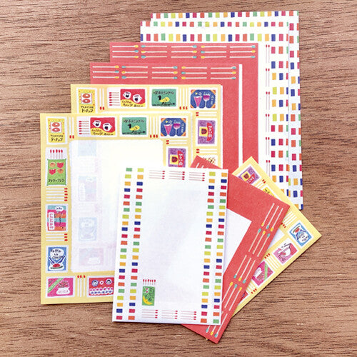 Furukawa Shiko Briefpapier Retro Diary Assorted Letter Sets Matchbox bei Nauli and Stories