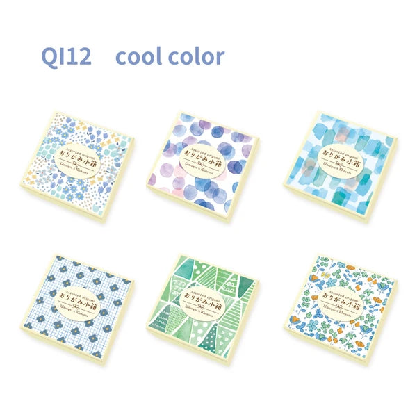 Furukawa Shiko Origamipapier Mini - Origami - Box mit Mino Washi Papier - blau - 120 Blatt bei Nauli and Stories