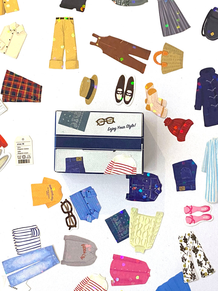 Greeting Life Inc. Sticker Enjoy Your Style! Wardrobe | Flake Sticker in Versandschachtel bei Nauli and Stories