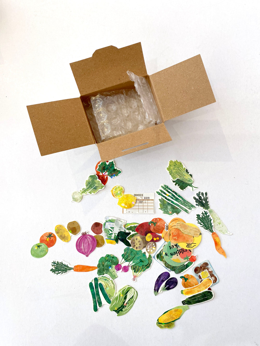 Greeting Life Inc. Sticker Gemüse | Veggies Market | Flake Sticker in Versandschachtel bei Nauli and Stories