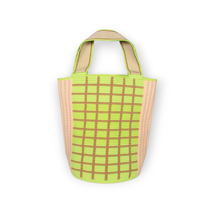 Guajii Tote Bag Check tote bag | Pistachio